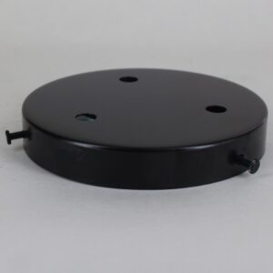 3-HOLE MULTIPORT BLACK POWDER COATED FINISH SCREW LESS FACE MOUNT CANOPY