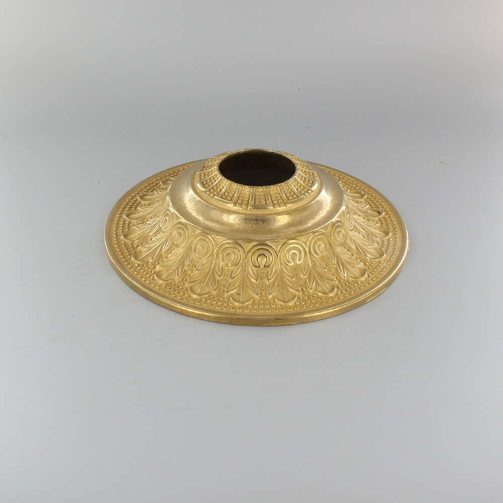 UNFINISHED BRASS CAST BRASS INDIAN CEILING CANOPY WITH 1-13/32 SLIP THROUGH HOLE